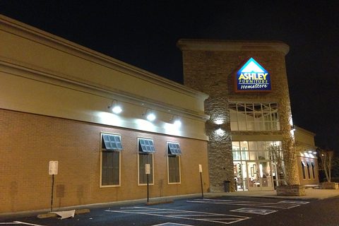 Ashley Furniture HomeStore in Brentwood, Tennessee at night