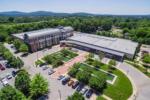 Aerial view of Clearview Cancer Institute in Huntsville, Alabama